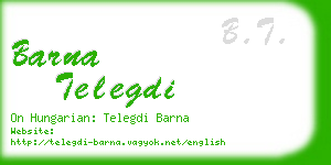 barna telegdi business card